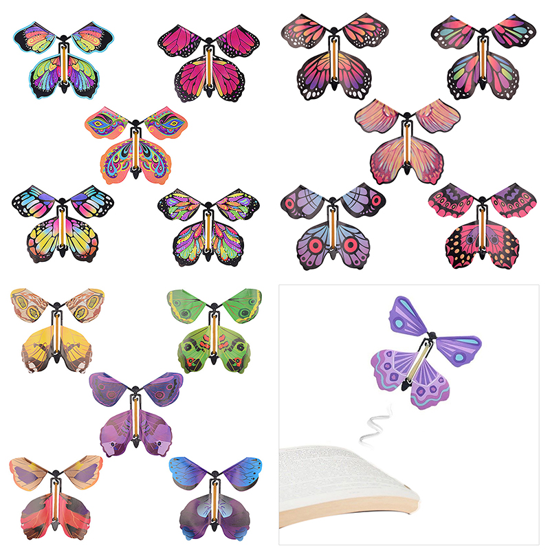 Outdoor Adventure Books - 5pcs Magic Clockwork Flying Butterfly Surprise