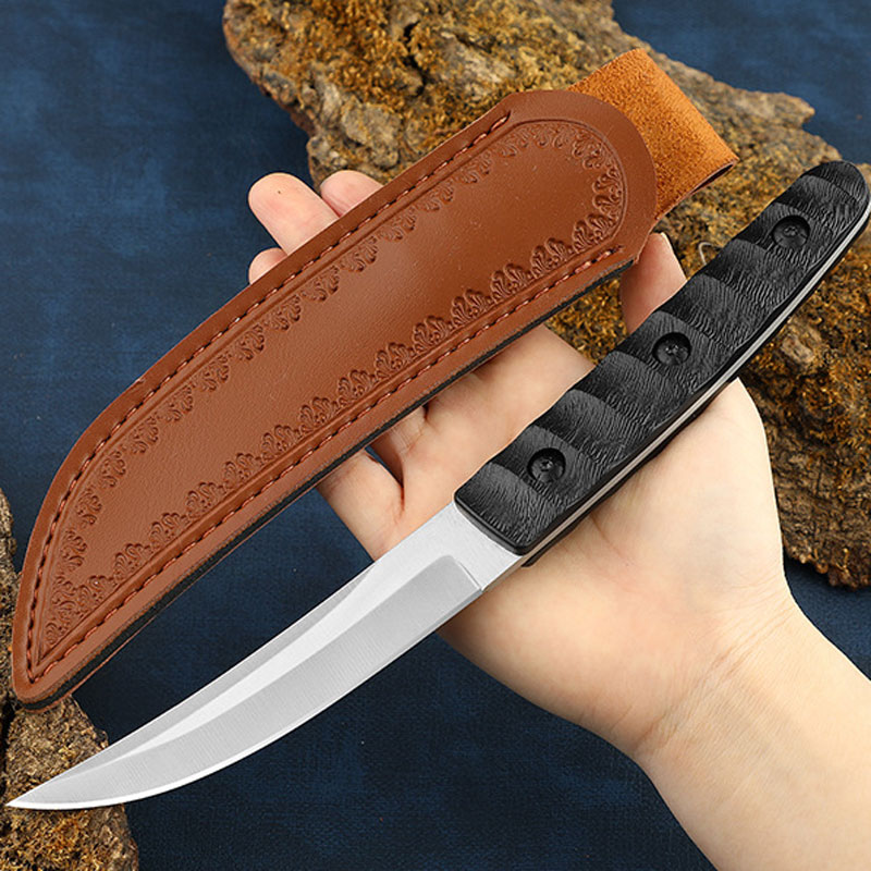 Camp Knife Multi - Straight Knife Outdoor Knife Wilderness Survival