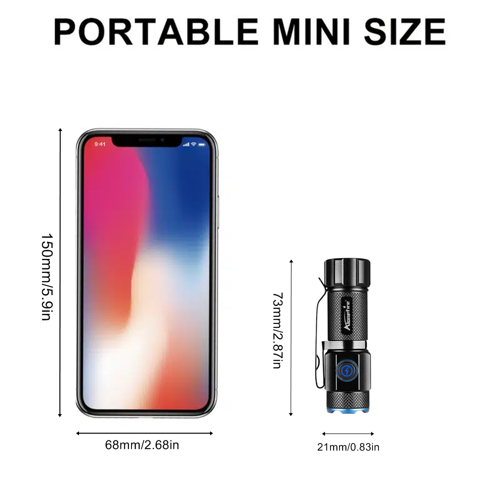6500K Mini Flashlight High Bri - Outdoor Adventure Inc บทวิจารณ์และราคา