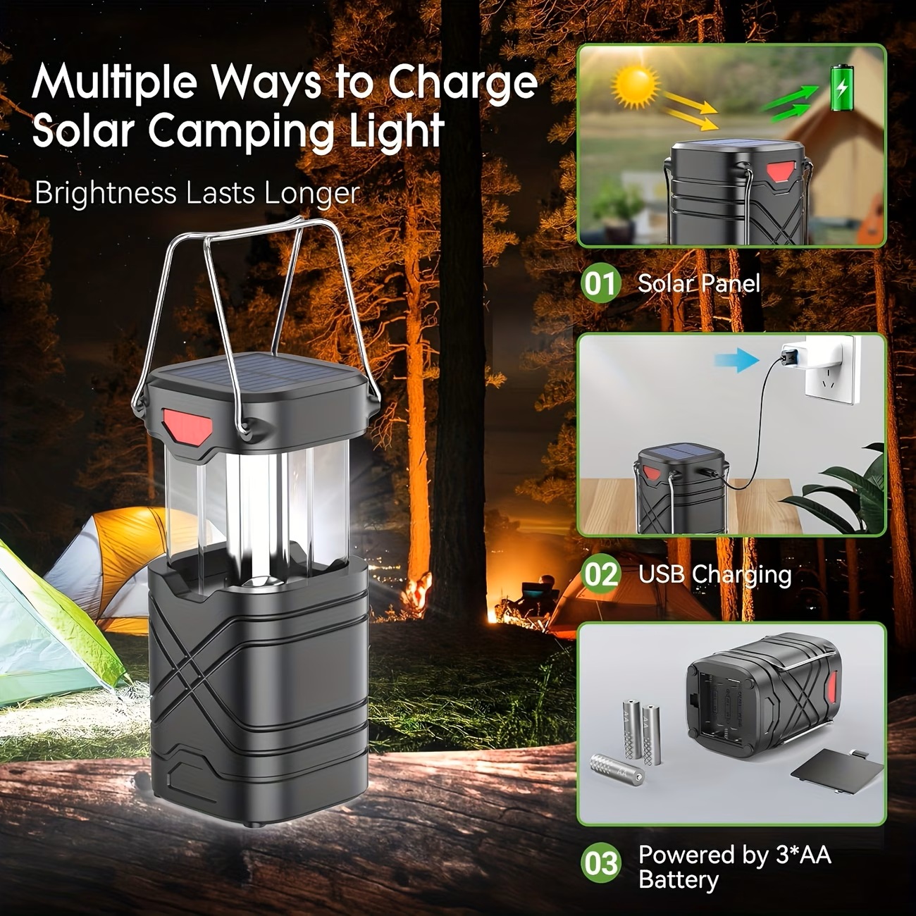Solar Camping Lantern 2/4-Pack - Outdoor Adventure Inc บทวิจารณ์และราคา