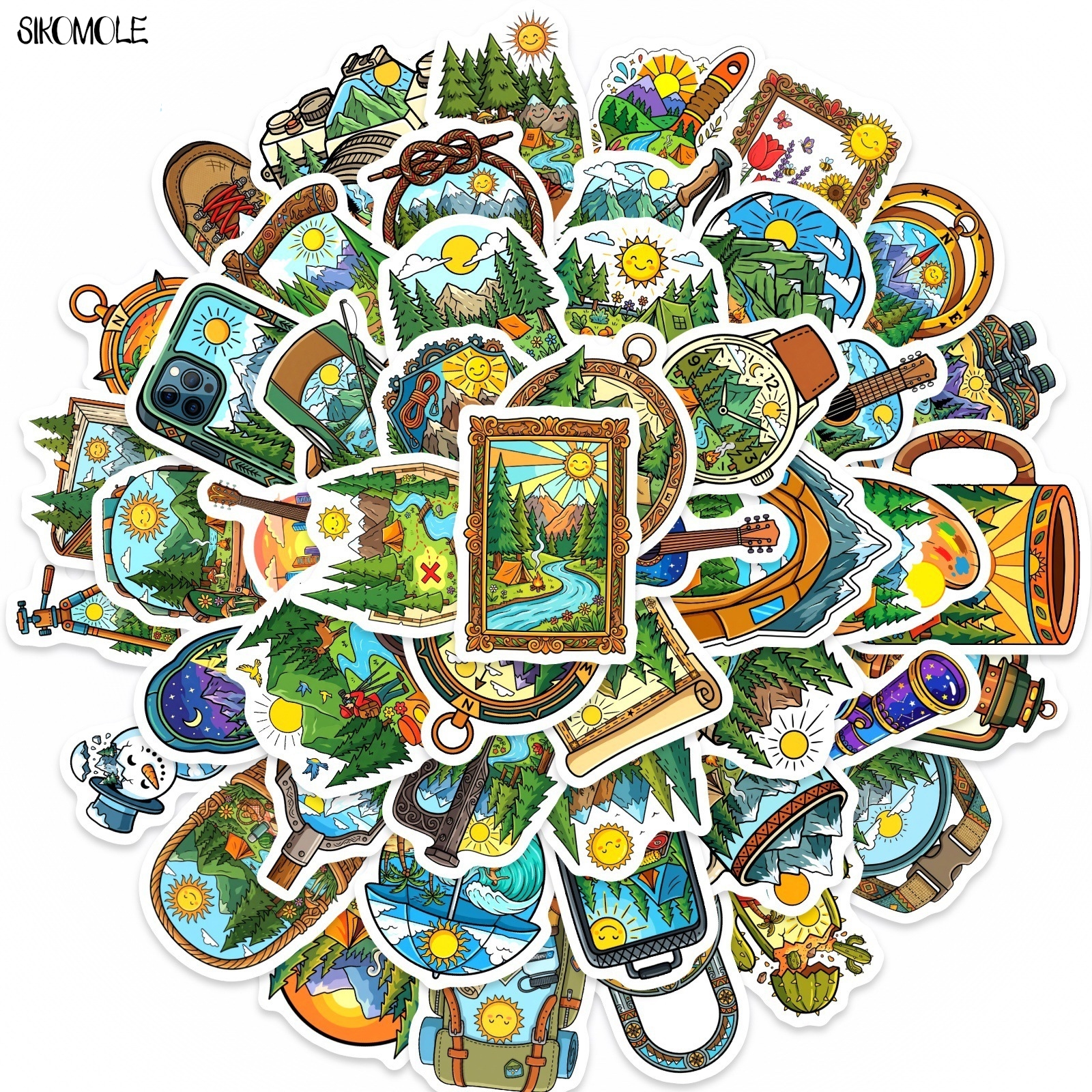 10/30/50PCS Cartoon Outdoor Ca - Outdoor Adventure Books บทวิจารณ์และราคา