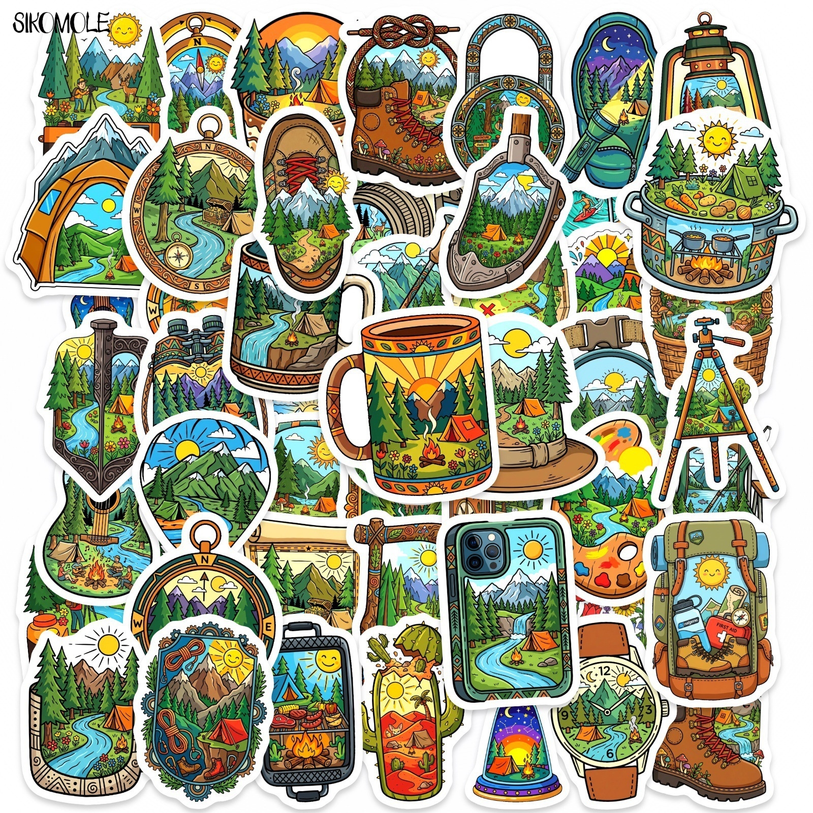 10/30/50PCS Cartoon Outdoor Ca - Outdoor Adventure Books บทวิจารณ์และราคา