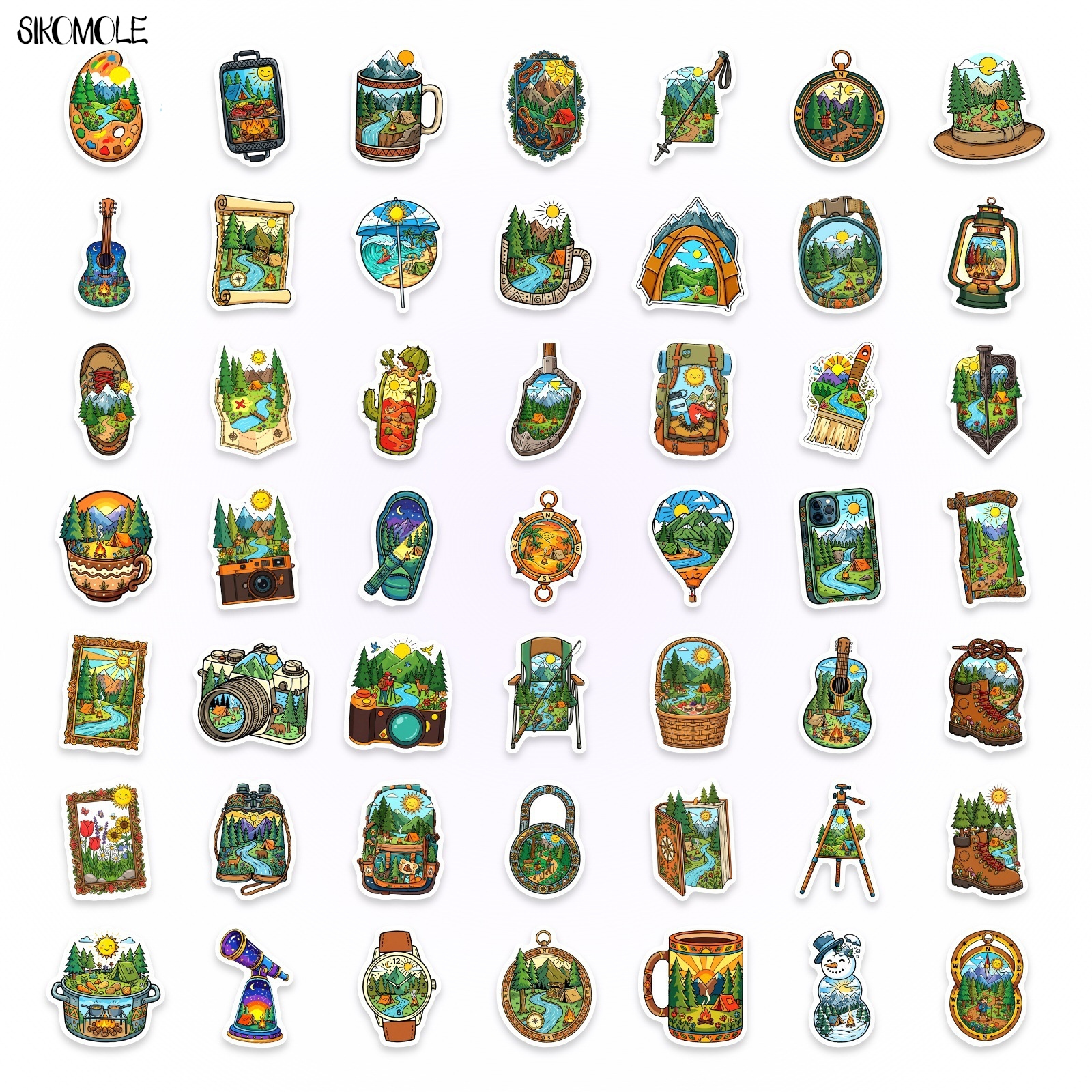 10/30/50PCS Cartoon Outdoor Ca - Outdoor Adventure Books บทวิจารณ์และราคา